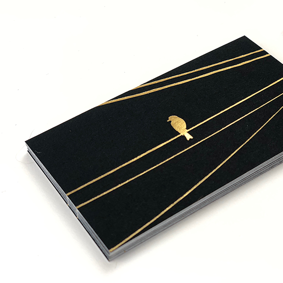 close up of embry business card