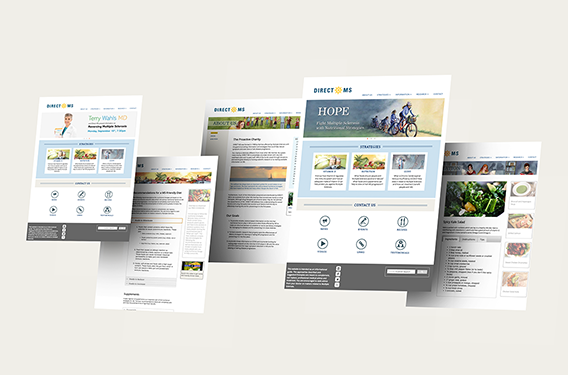 screens of direct-ms website design