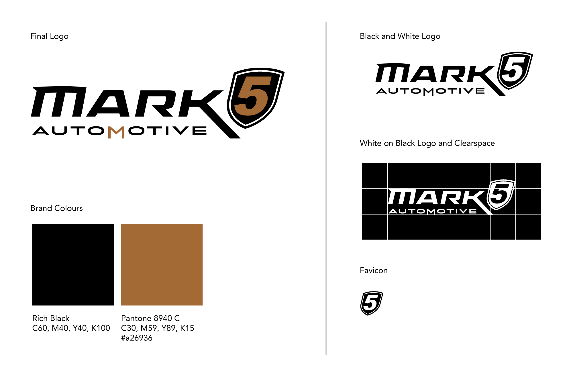 Mark5 final logo and brand colors